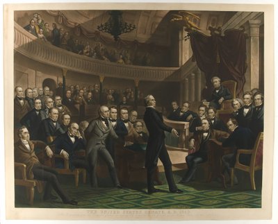 De Senaat van de Verenigde Staten, 1850, pub. c.1855 door Peter Frederick Rothermel